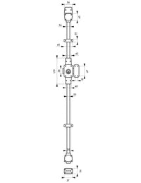 Serratura a chiavistello Mirage 6, doppio cilindro 45mm, 3 aste di chiusura in acciaio, destra, 3 chiavi, bronzo - THIRARD