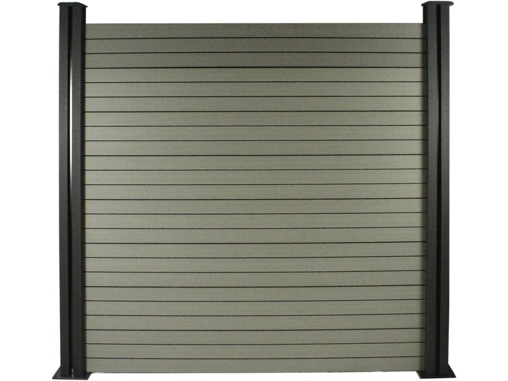 Kit di recinzione 4,8 m Composito - Kit di montaggio gratuito - Grigio