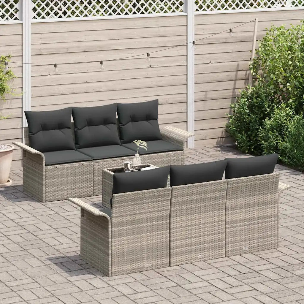 Set Divano da Giardino 7 pcs Grigio chiaro e grigio scuro 3353921