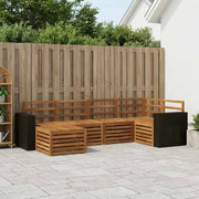 Set di divani da esterno 6 pz Naturale Poliestere 3384570
