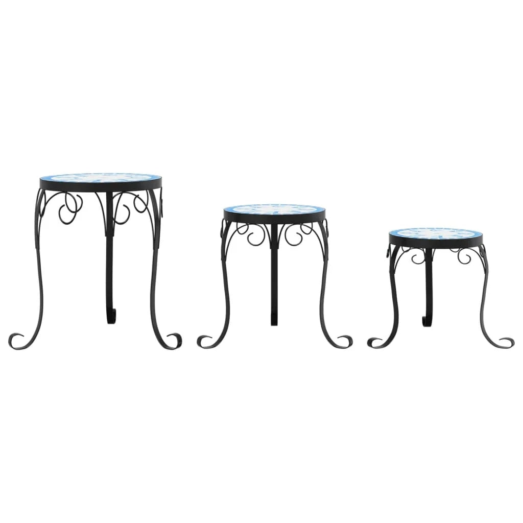 Portavasi mobili per fiori 3 pezzi ceramica blu 02_0045255