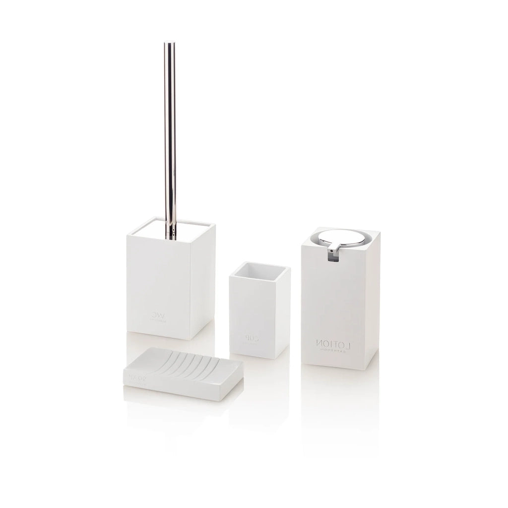 Set bagno 4 pezzi DOHA bianco