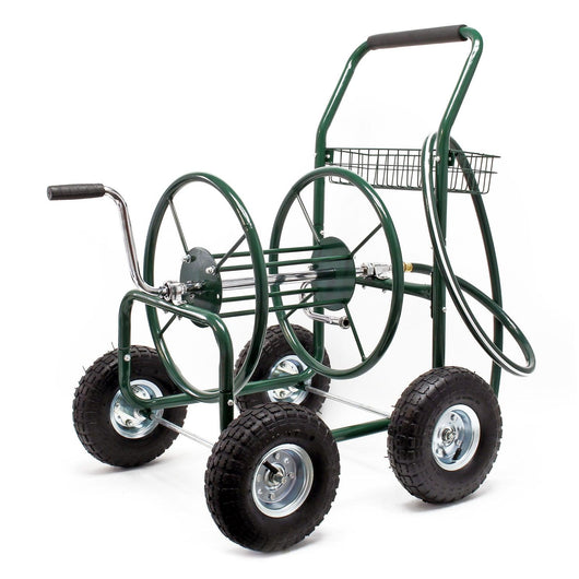 Carrello portagomma Tubo giardino 16mm 76m attacco 19mm 4 ruote avvolgitore 16_0002933