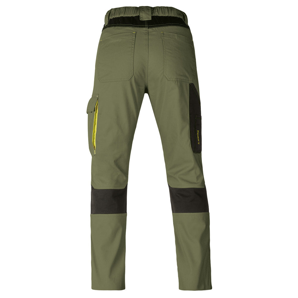 PANTALONE DA LAVORO KAVIR VERDE/NERO TG.M TASCHE PORTAUTENSILI KAPRIOL