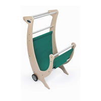 CARRELLO PORTALEGNA E LEGNAIA IN LEGNO CON TELO VERDE CON RUOTE RIVESTITE IN GOMMA L.50 x P.50 x H.100 100% FABBRICATO IN ITALIA