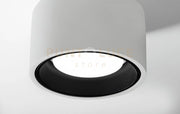 NASSO lampada da Soffitto 1 Luce Tonda in gesso e alluminio Nero d.12cm attacco GX53