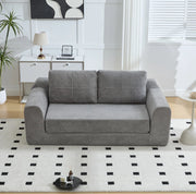 Divano letto da pavimento 2 in 1 in velluto grigio scuro