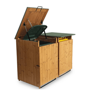 BOX PORTA RIFIUTI IN LEGNO L.74 x P.86 x H.116 100% MADE IN ITALY