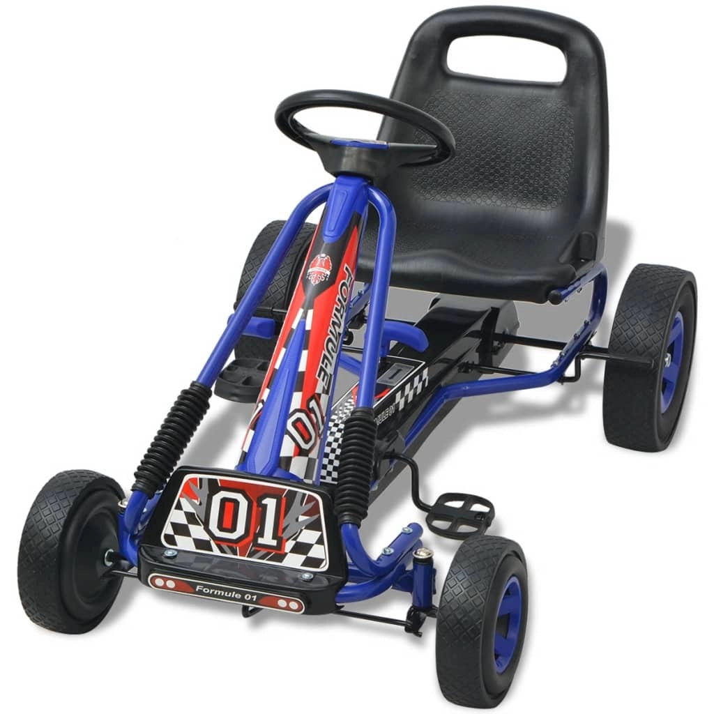 Go-kart a pedali con sedile regolabile blu 02_0005259