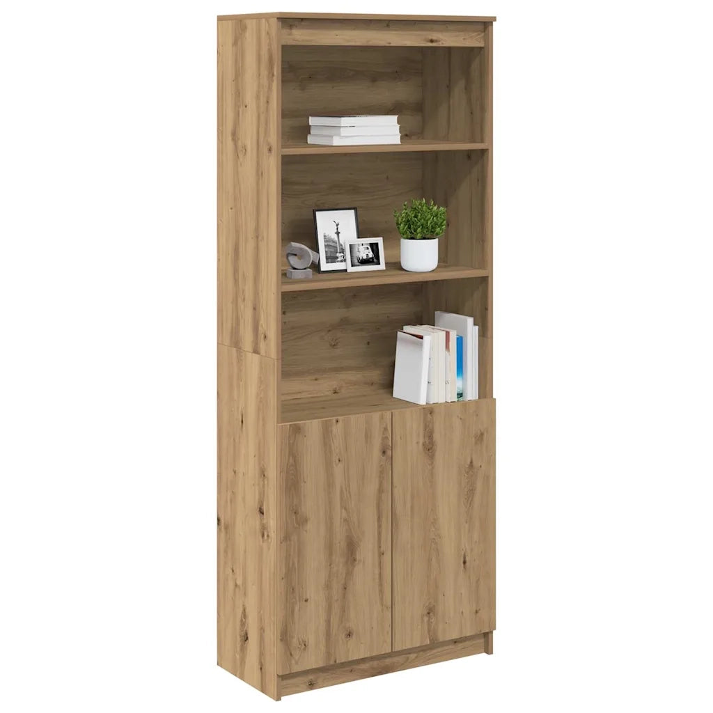 Credenza Rovere Artigianale 70x35x180 cm in Legno Multistrato