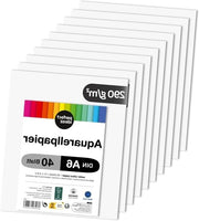 40 fogli di carta aquarello FSC DIN-A6 290 g blocco da disegno e pittura bianco