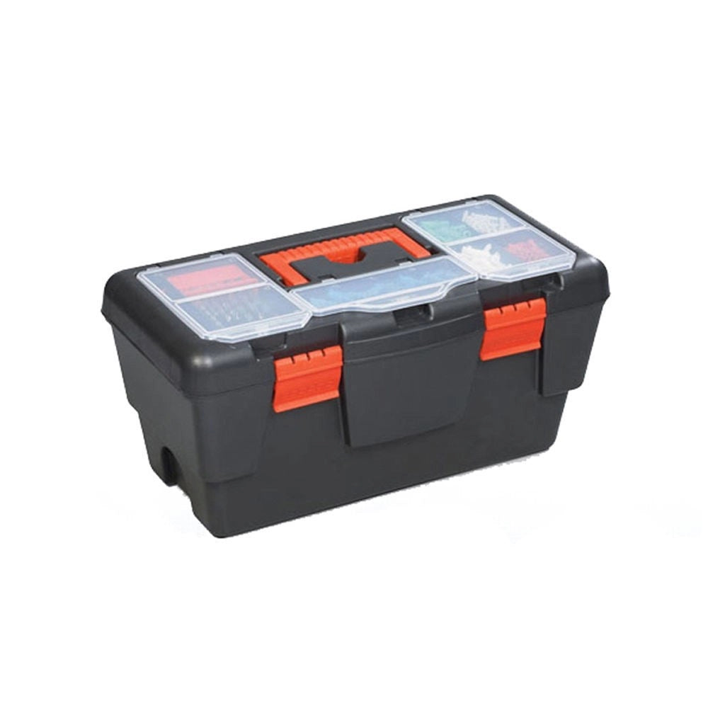 Trade Shop - Cassetta Portautensili 9 Scomparti In Plastica Valigetta Attrezzi Minuterie 38cm -