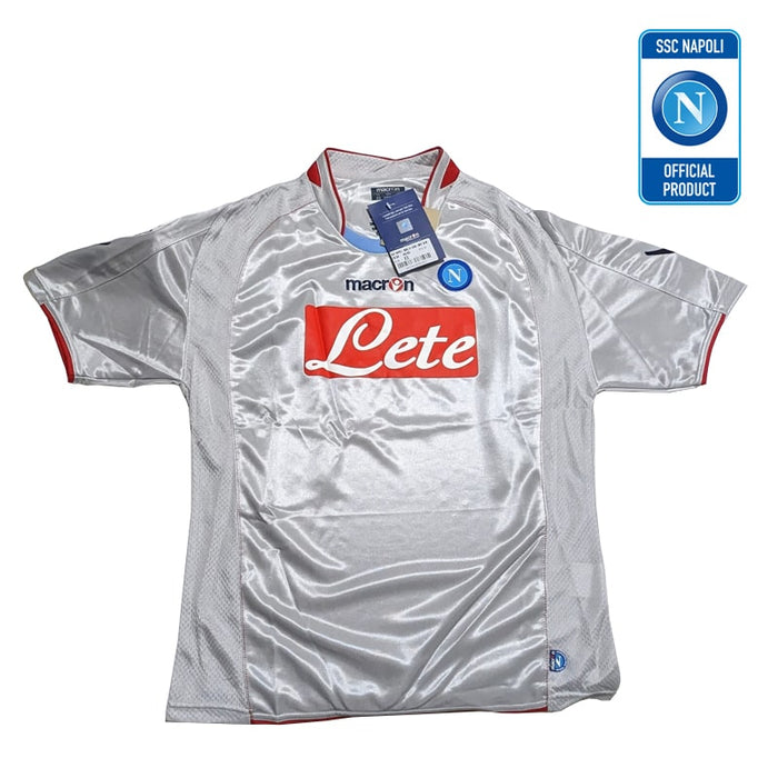 Napoli macron maglia gara 2 argento/rosso taglia xs - NAPMAG2-MAN-XS
