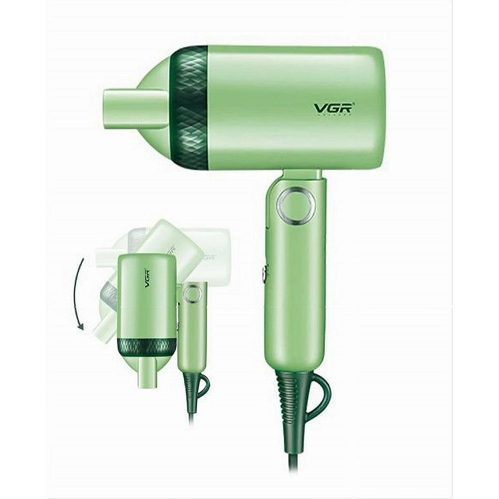 Trade Shop - Mini Asciugacapelli Richiudibile 1200w Professionale 2 Velocità Concentratore V-421 -