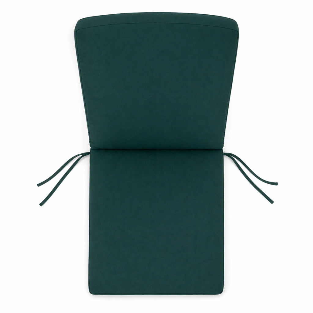 Cuscino con schienale per sedia 115x50 cm con Laccetti in poliestere - Verde