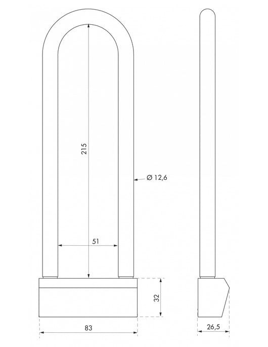 Lucchetto Ottone Nautic 80mm, 3 chiavi, anticorrosione, waterproof, uso esterno arco alto 215mm in ottone - THIRARD