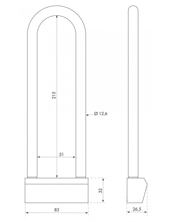 Lucchetto Ottone Nautic 80mm, 3 chiavi, anticorrosione, waterproof, uso esterno arco alto 215mm in ottone - THIRARD
