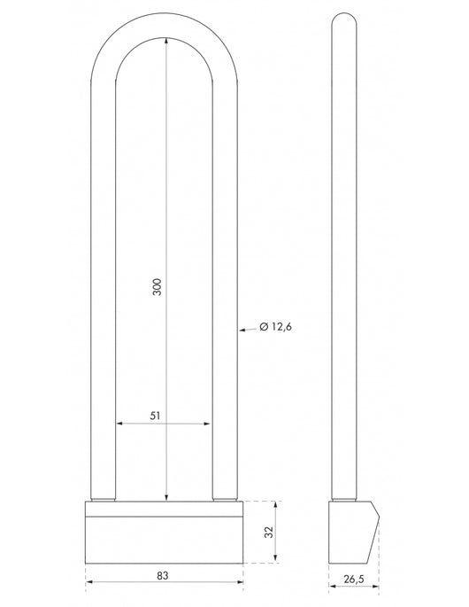 Lucchetto Ottone Nautic 80mm, 3 chiavi, anticorrosione, waterproof, uso esterno arco alto 300mm in ottone - THIRARD