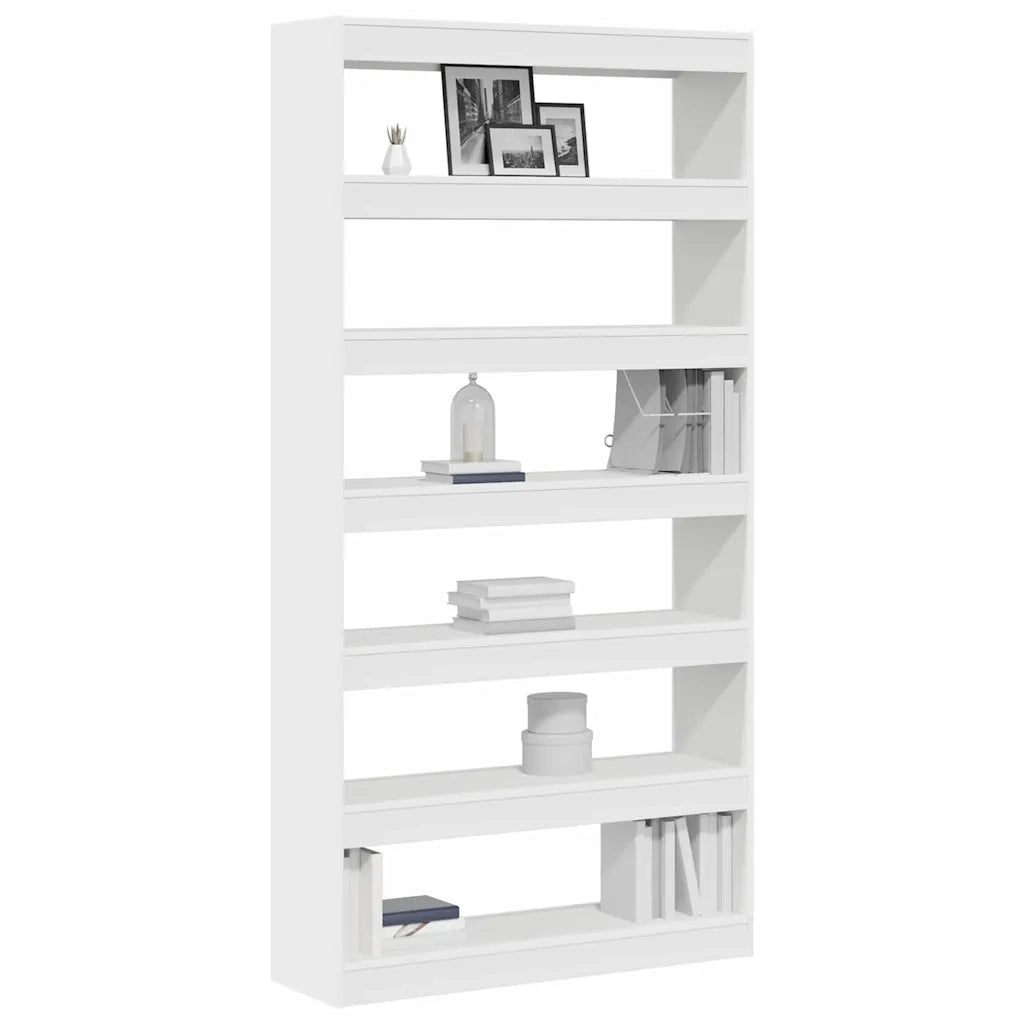 Armadio per Libri 6 livelli 100 x 30 x 198 cm Bianco 3333924
