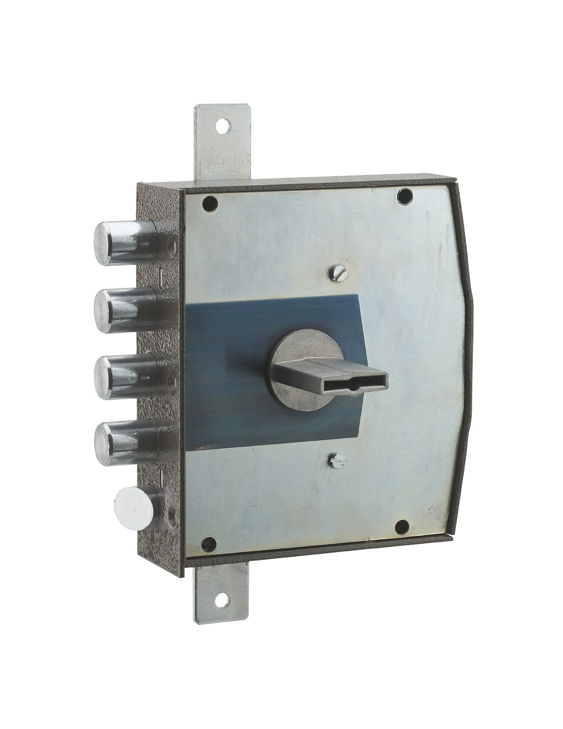 Serratura triplice 3 punti doppia mappa, da applicare, acciaio, 154x140 mm, destra, 3 chiavi - THIRARD