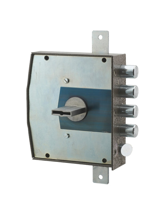 Serratura triplice 3 punti doppia mappa, da applicare, acciaio, 154x140 mm, sinistra, 3 chiavi - THIRARD