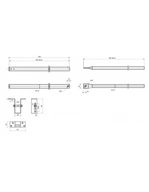 Barre di chiusura superiore e inferiore per serratura triplice 3 punti - THIRARD