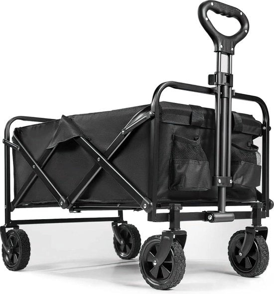 Carrello pieghevole con manubrio telescopico - carrozzina da spiaggia per tutti i terreni esterni - acquisto di prodotti per il camping