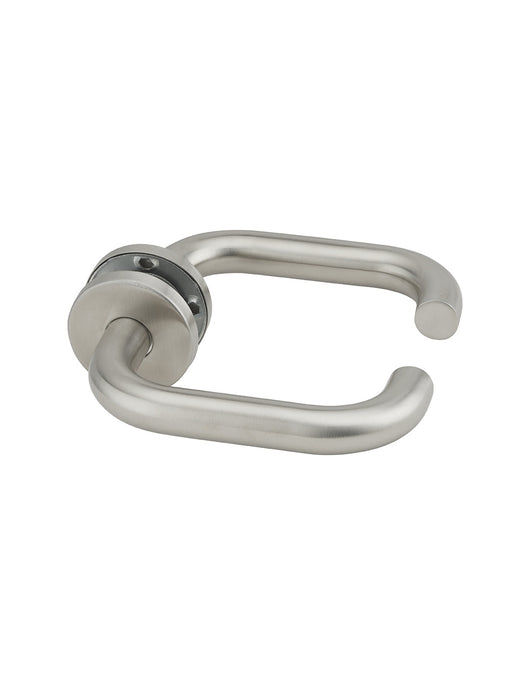 Coppia di maniglie per porta, quadro 7mm, acciaio inox 304 satinato, viti di fissaggio invisibili - THIRARD