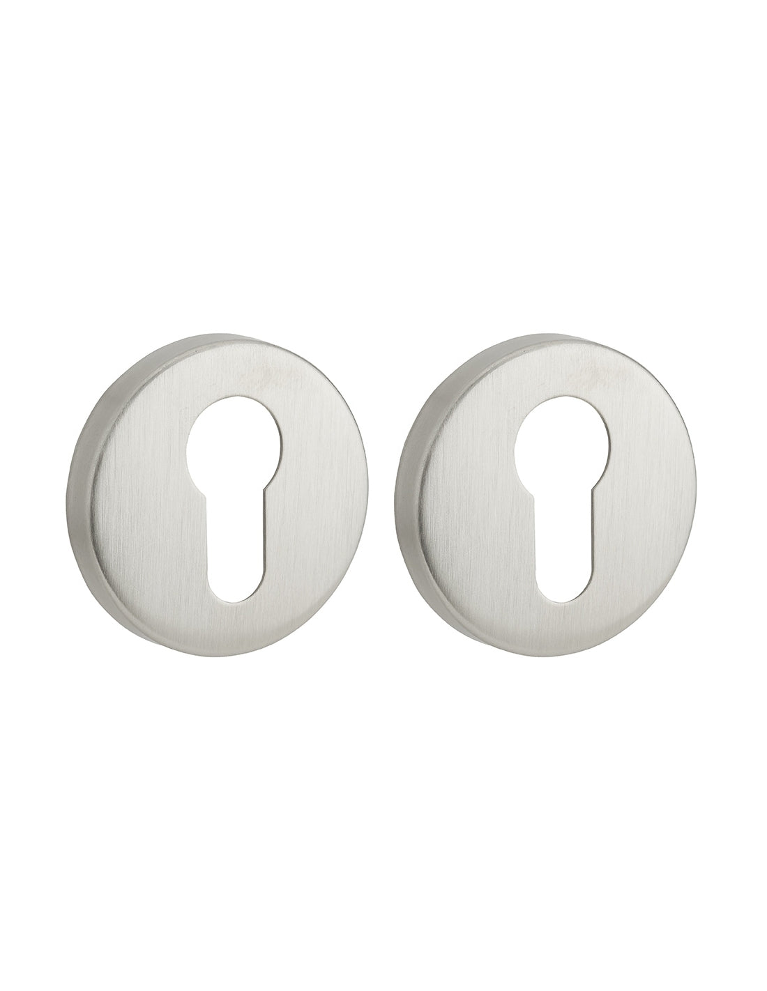 Coppia di rosette tonde per cilindro europeo, acciaio inox - THIRARD