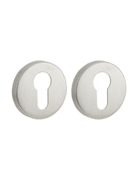 Coppia di rosette tonde per cilindro europeo, acciaio inox - THIRARD