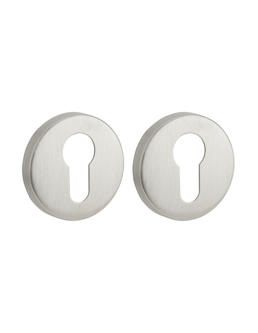 Coppia di rosette tonde per cilindro europeo, acciaio inox - THIRARD