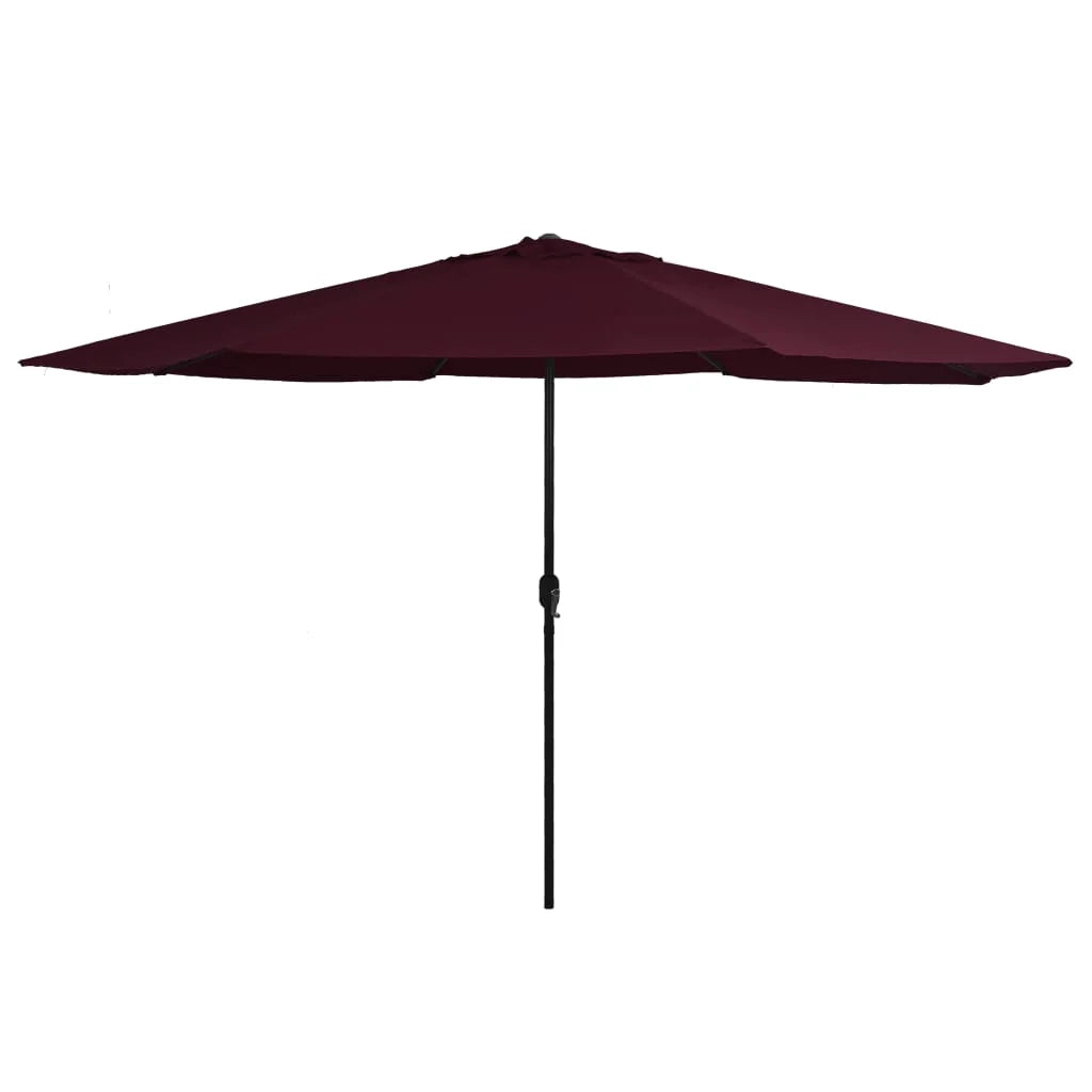 Ombrellone da esterno con palo in metallo 400 cm rosso bordeaux 02_0008266
