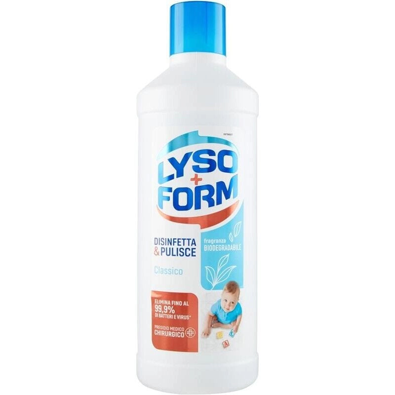 LYSOFORM PAVIMENTI CLASSICO SET 12 PZ X 1.1 LT DISINFETTA E PULISCE FRAGRANZA BIODEGRADABILE