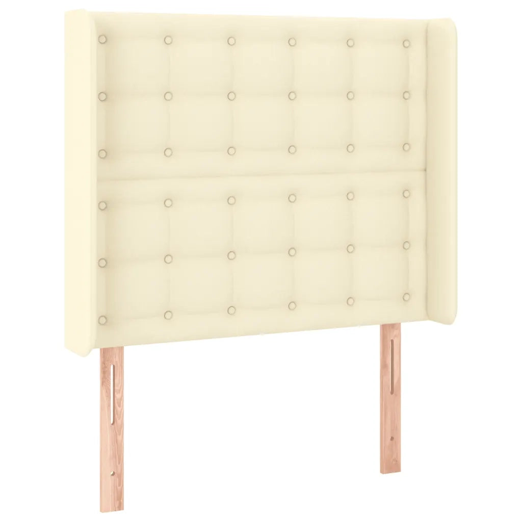 Testiera a LED crema 93x16x118/128 cm in Similpelle 3124128