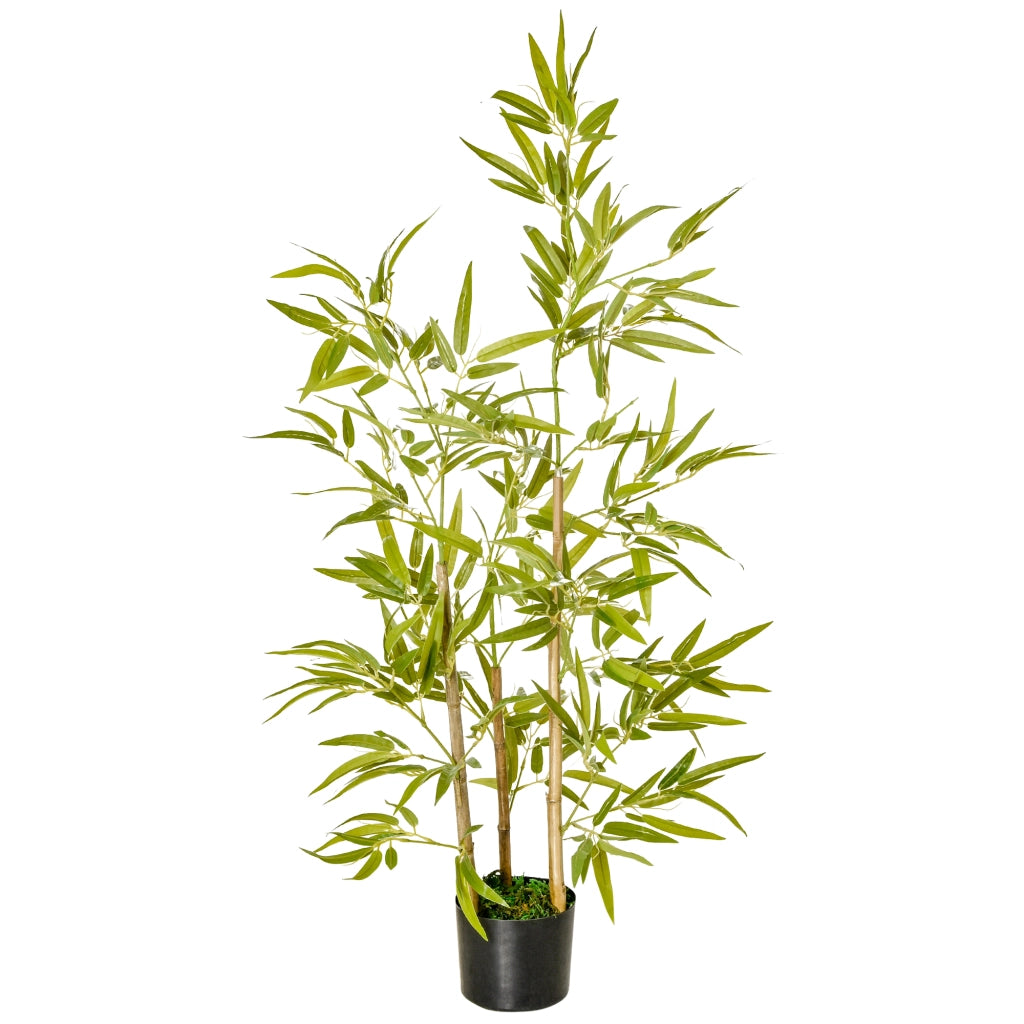 Pianta Artificiale Bamb¨´ 120cm ¨C zephmum ¨C Vaso con 336 Foglie