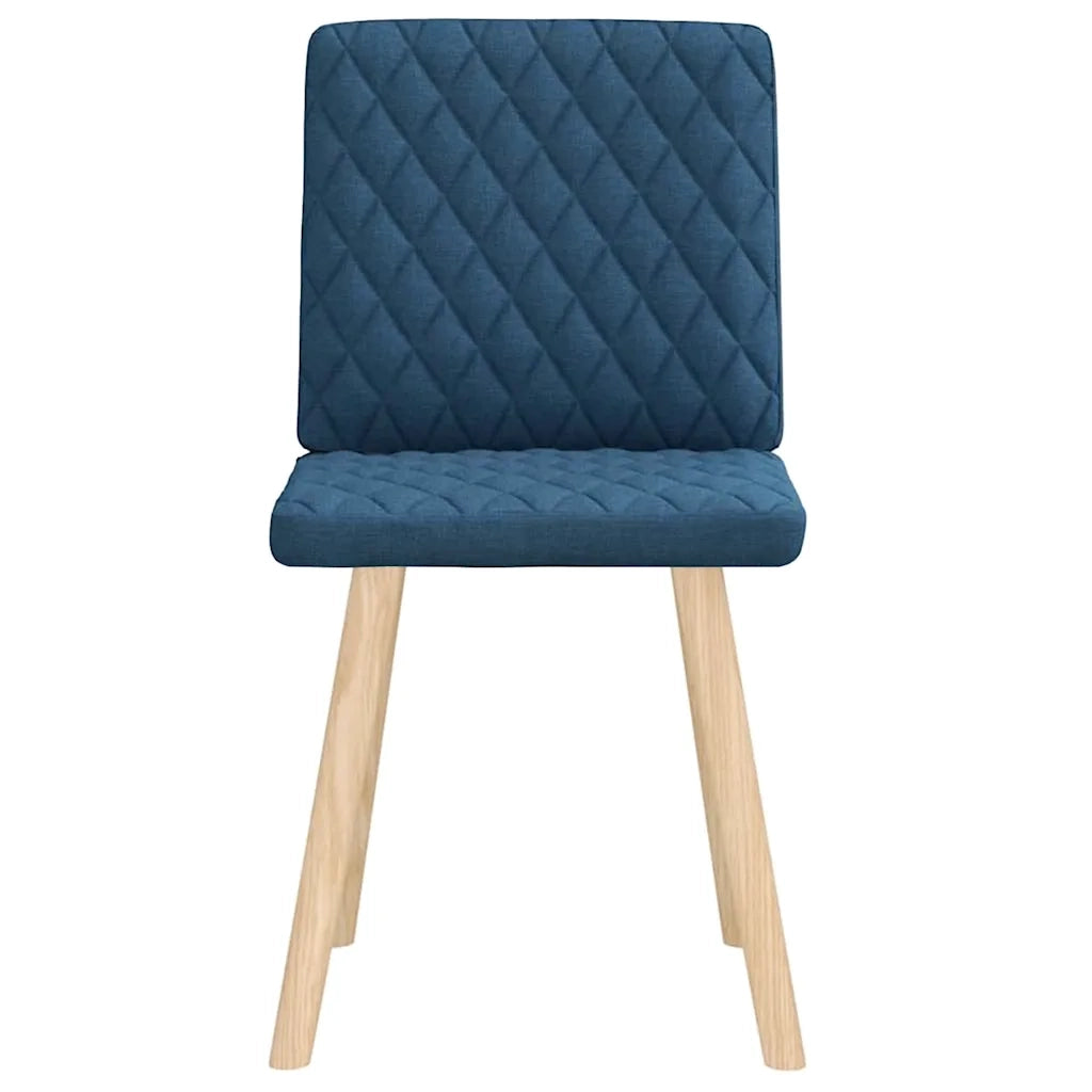 vidaXL Sedie da Pranzo 2 pz Blu in Tessuto