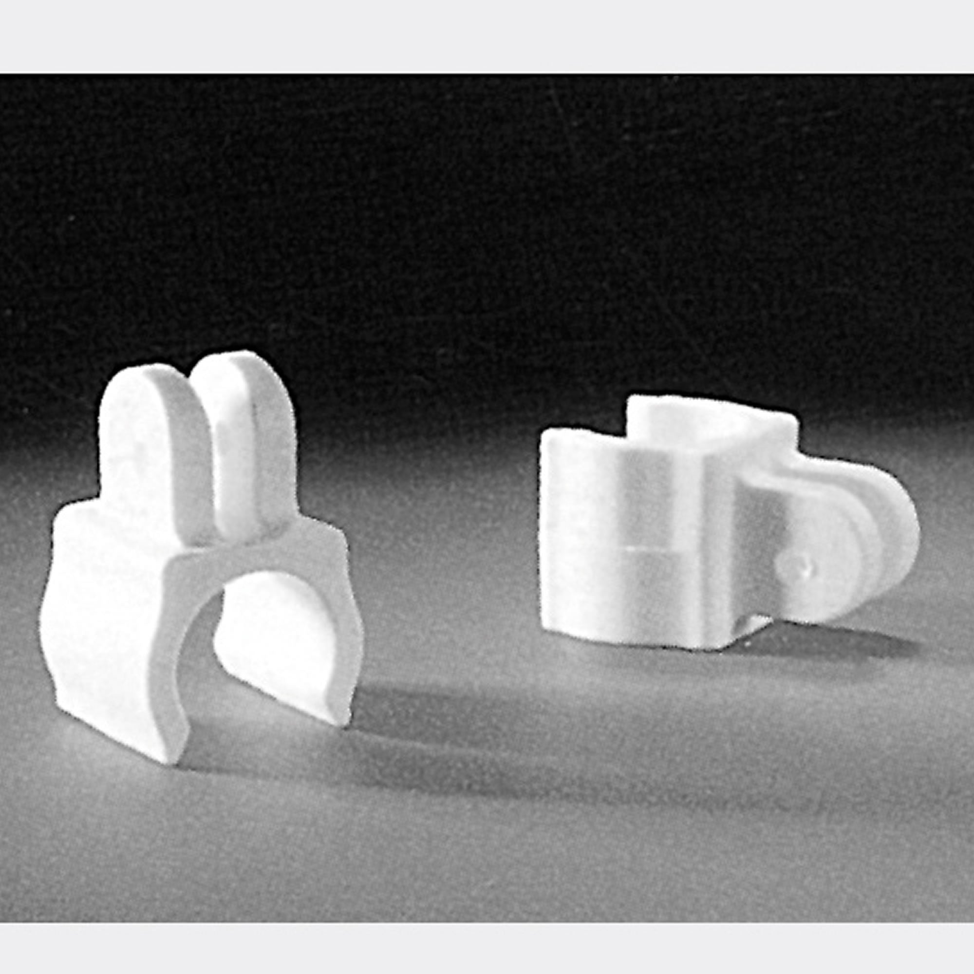 Attacco corrimano mm 25 in nylon bianco