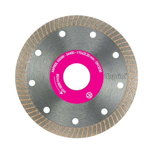 DISCO DIAMANTATO DA TAGLIO THIN CUT CERAMICA GRES Ø115mm SMERIGLIATRICE KAPRIOL