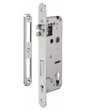 Serratura da incasso asse 50 mm interasse 70 mm piastra tonda - THIRARD