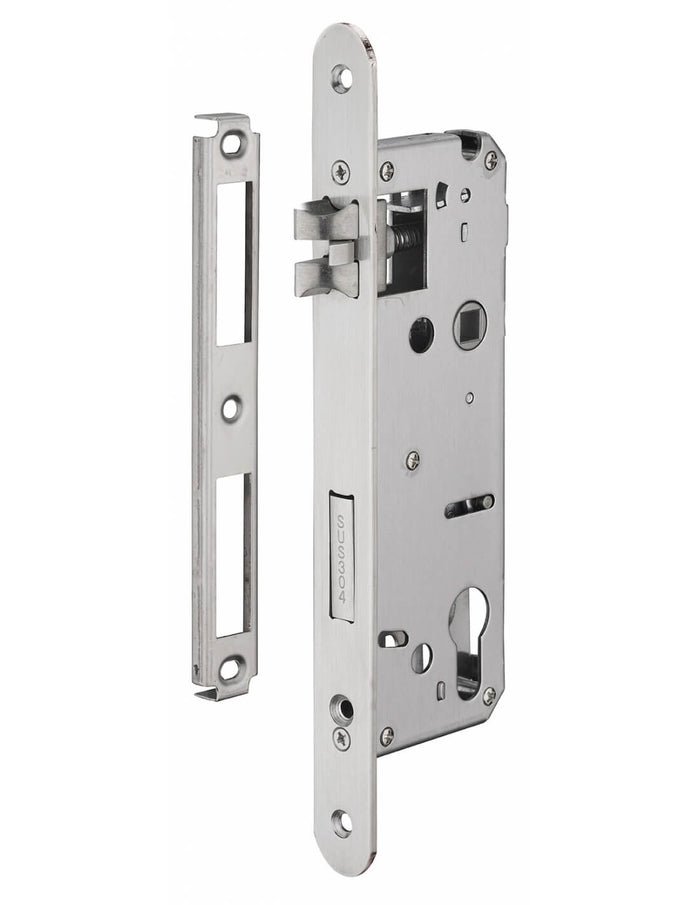 Serratura da incasso asse 50 mm interasse 70 mm piastra tonda - THIRARD