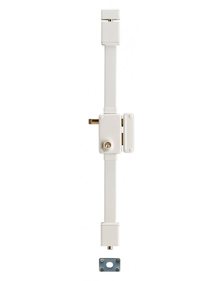 Serratura 3 punti da applicare BELUGA, bianca cilindro HG5 a traino 75 x 130 destra 4 chiavi - THIRARD