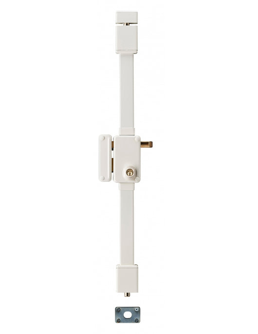 Serratura 3 punti da applicare BELUGA, bianca cilindro HG5 a traino 75 x 130 sinistra 4 chiavi - THIRARD