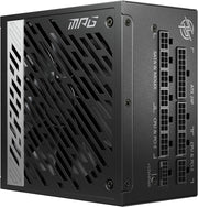 MSI MPG A1000G PCIE5 Alimentatore con spina EU, 1000W, certificato 80 Plus Gold, ATX 3.0 completamente modulare, supporto GPU PCIe 5.0, condensatori giapponesi da 105°C, cavi piatti – garanzia 10 anni