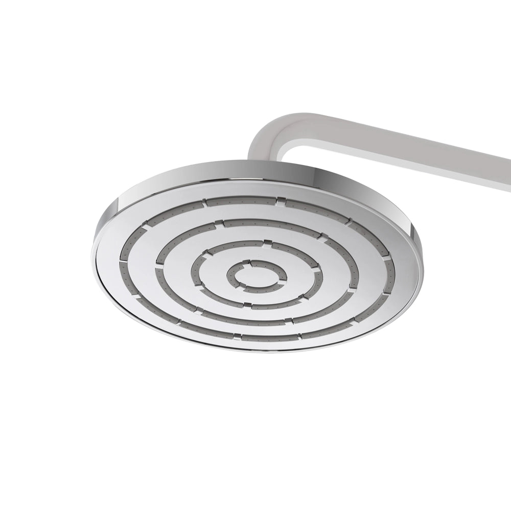 Set Soffione doccia Ø 20 cm e braccio di 35 cm in finitura cromo anticalcare Hidra