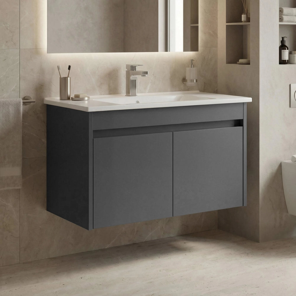 Mobile lavabo "Side 85 v2" - 85 x 45 x 52 cm - Antracite opaco