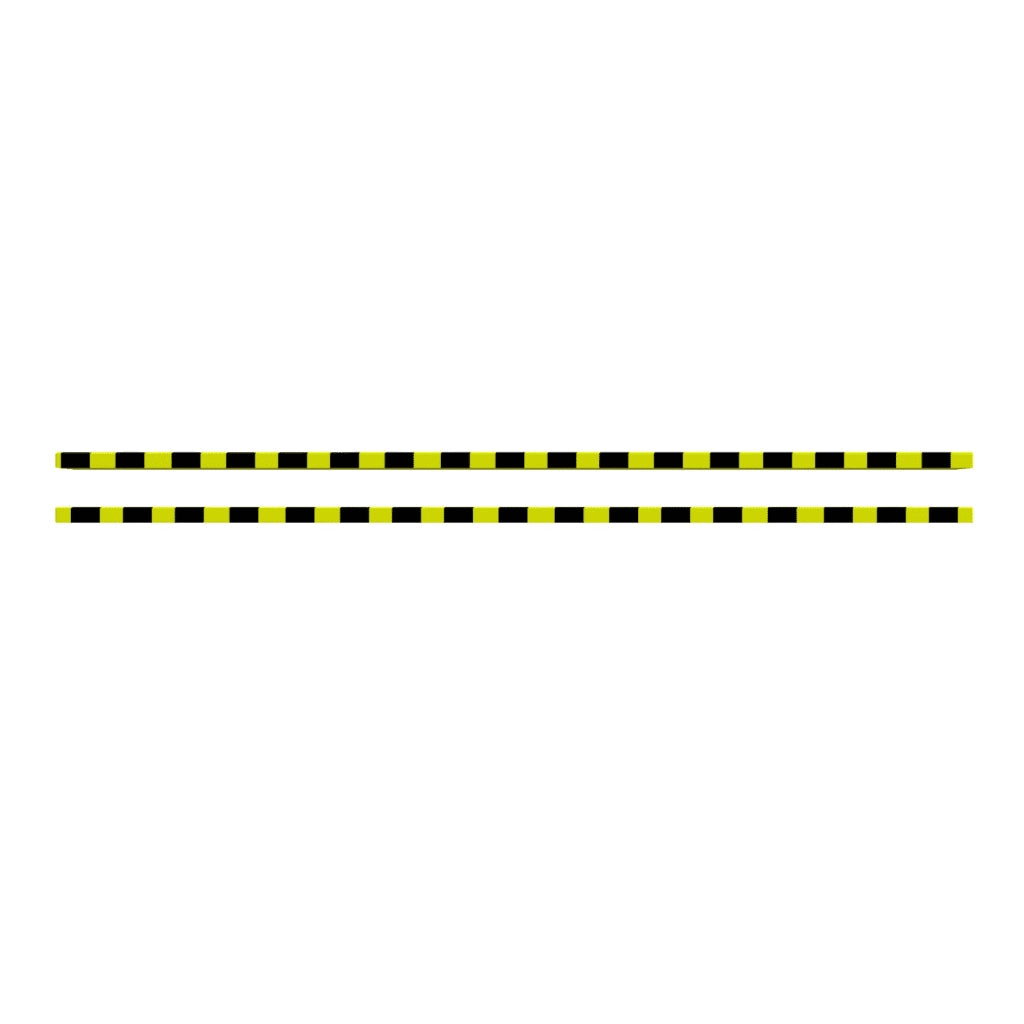 Protezioni Angoli 2 pz Giallo e Nero 6x2x101,5 cm in PU CFW2404437
