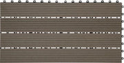 Tegoli per giardino - sistema di click - facile da mantenere & robusto - impermeabili & resistenti - colore caffè stile - 30x60 cm