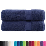 Asciugamani Premium SOLUND 2 pz Blu Navy 50x100 cm 600 g/m² 137257