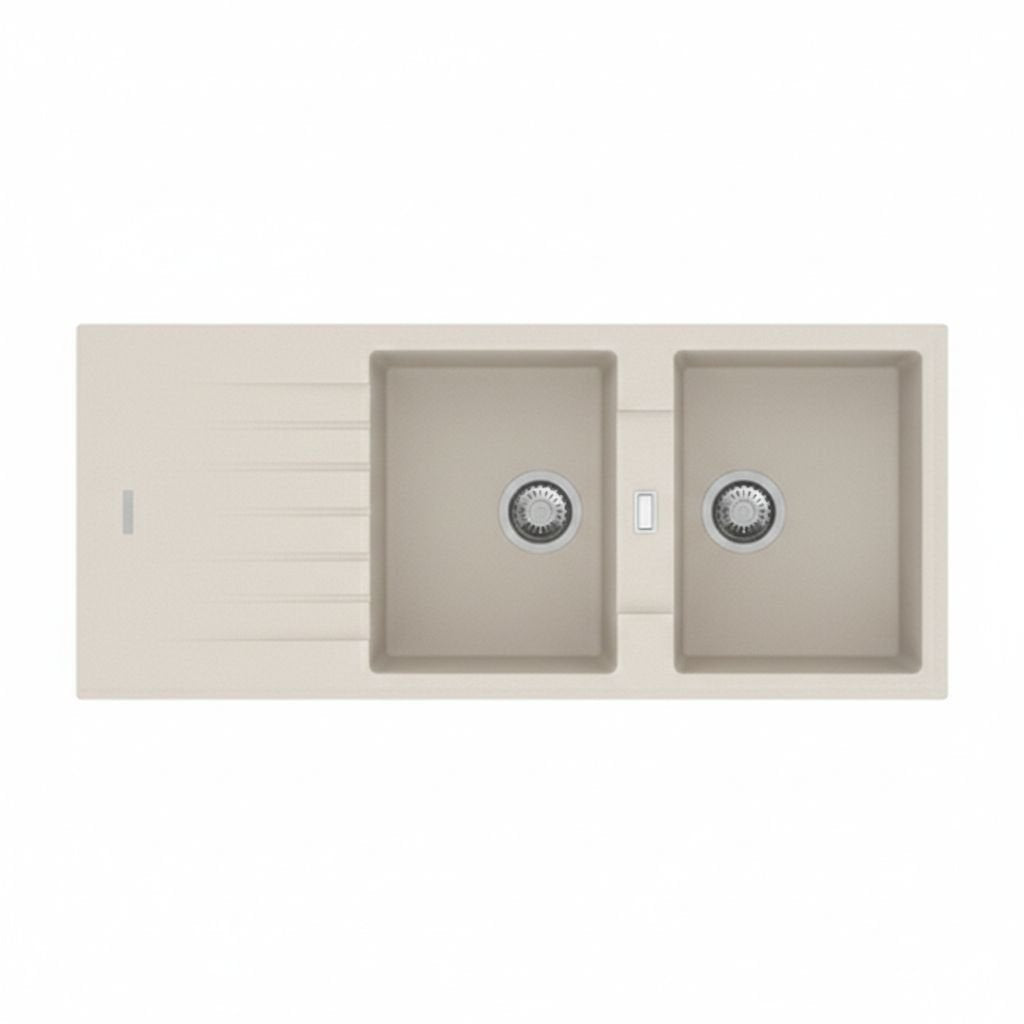 Lavello 116 cm da incasso in sintetico effetto granito due vasche - Avena