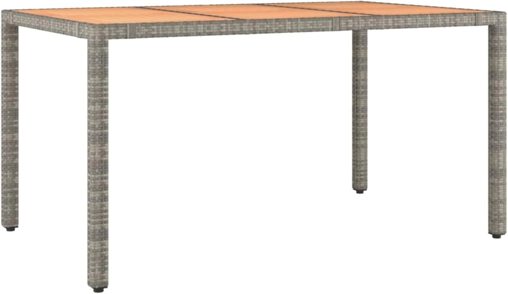 Set da pranzo da giardino 7 pezzi e cuscini in rattan sintetico grigio, set tavolo e sedie da giardino, tavolo da terrazza e sedie, set da giardino, mobili da giardino per esterni 3157540